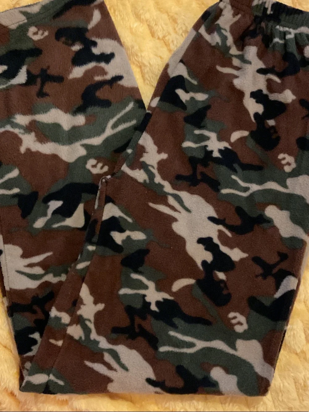 Kids Camo Fleece Sleep Pants - Brown/Green